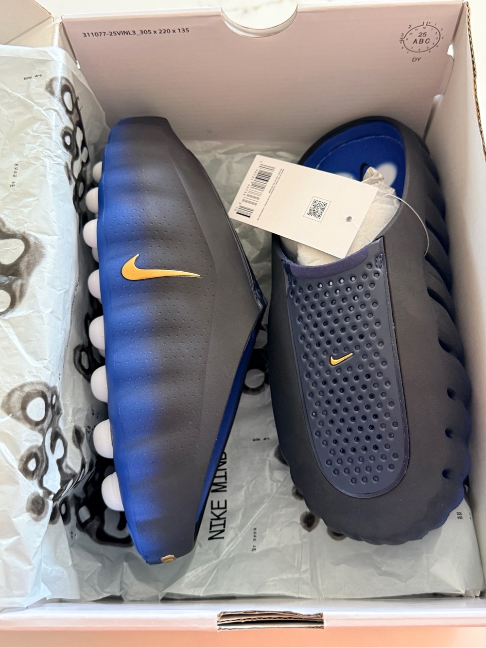 Nike Mind Slides in Blackened Blue NEW